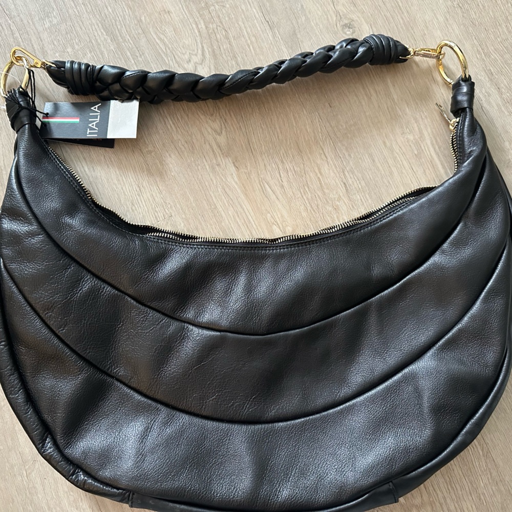 CUIR VERITABLE Black Leather Purse